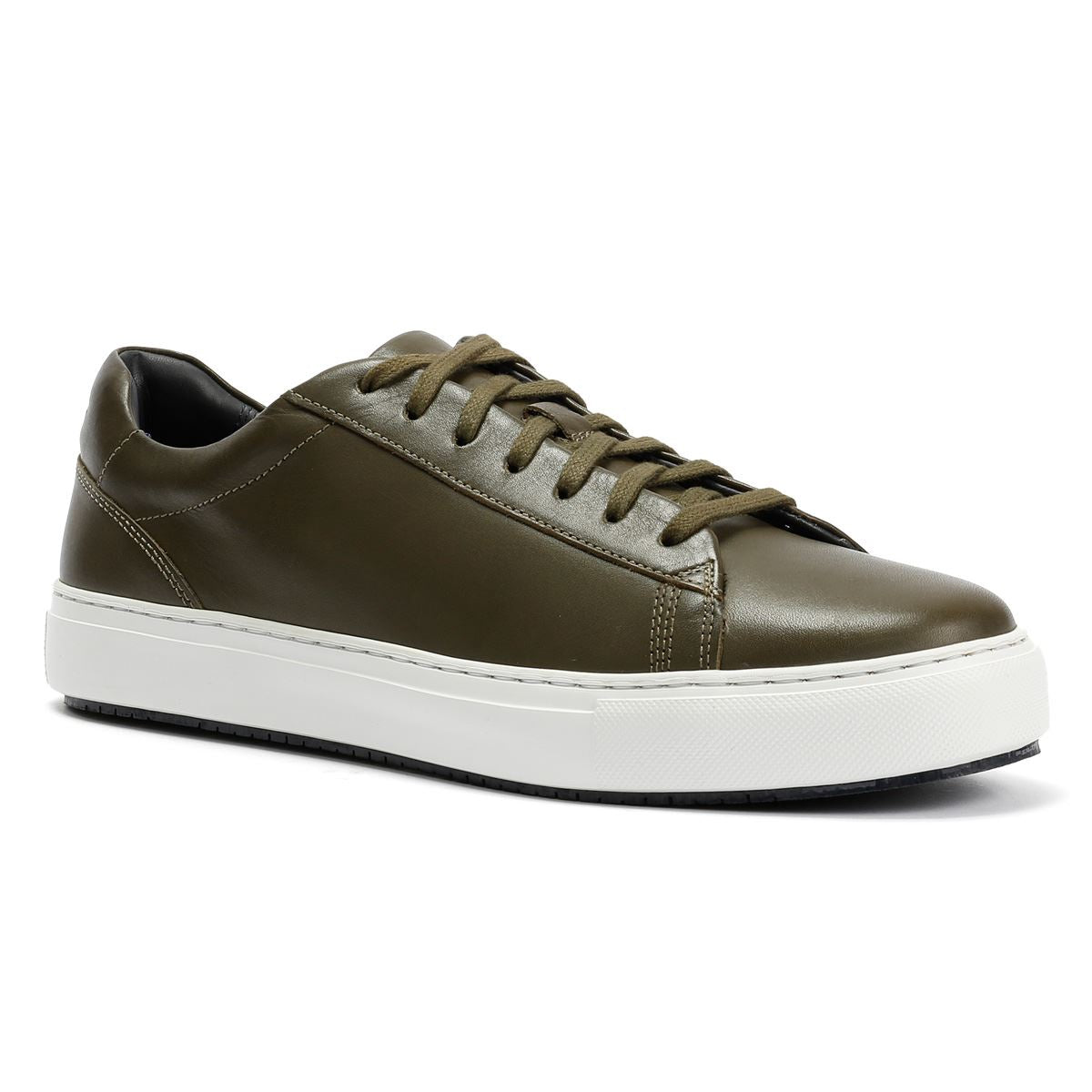 Ben Sherman Ace Cupsole Leder Herren Grüne Sneakers