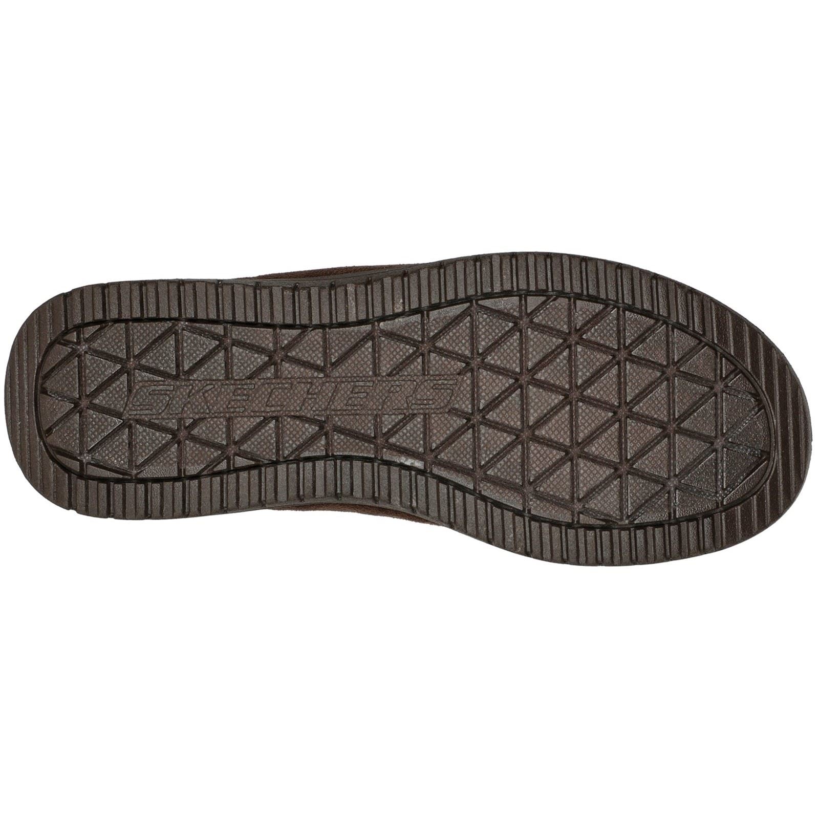 Skechers Relaxed Fit: Murette Garvanza Herren Hausschuhe aus Mikrofaser in Schokoladenfarbe