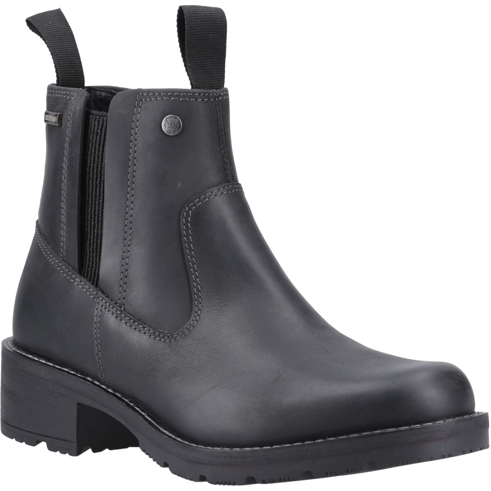Hunter Skye Dealer Boot Damen Schwarze Farbe Lederstiefel