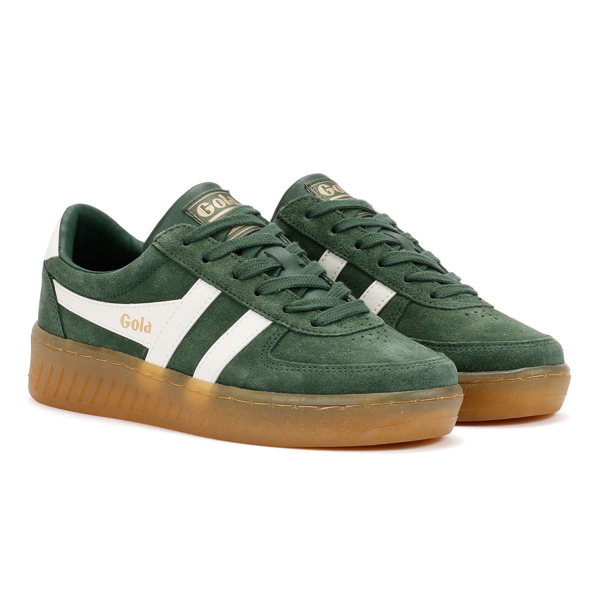 Gola Grandslam Damen Sneakers Aus Wildleder In Grün
