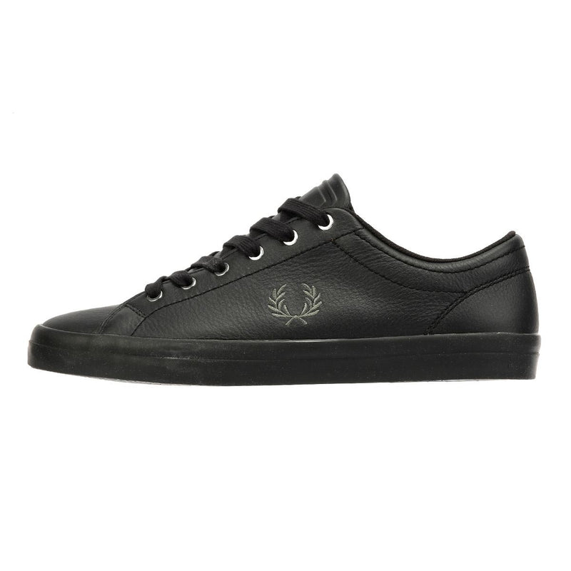 Fred Perry Baseline Herren Schwarz Leder Sneaker