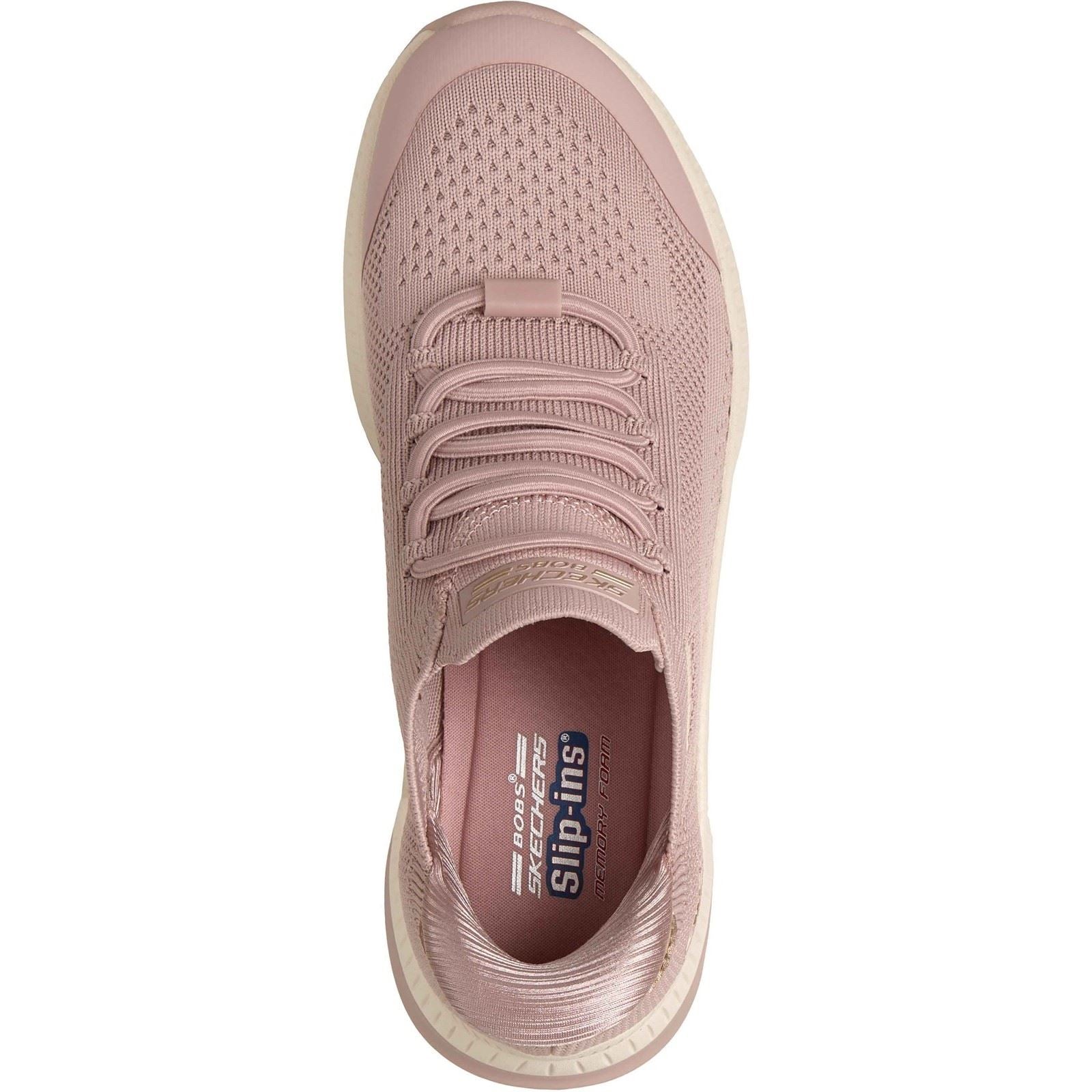 Skechers BOBS Sport Squad 4 Dire Step Polyester Damen Blush Sneakers