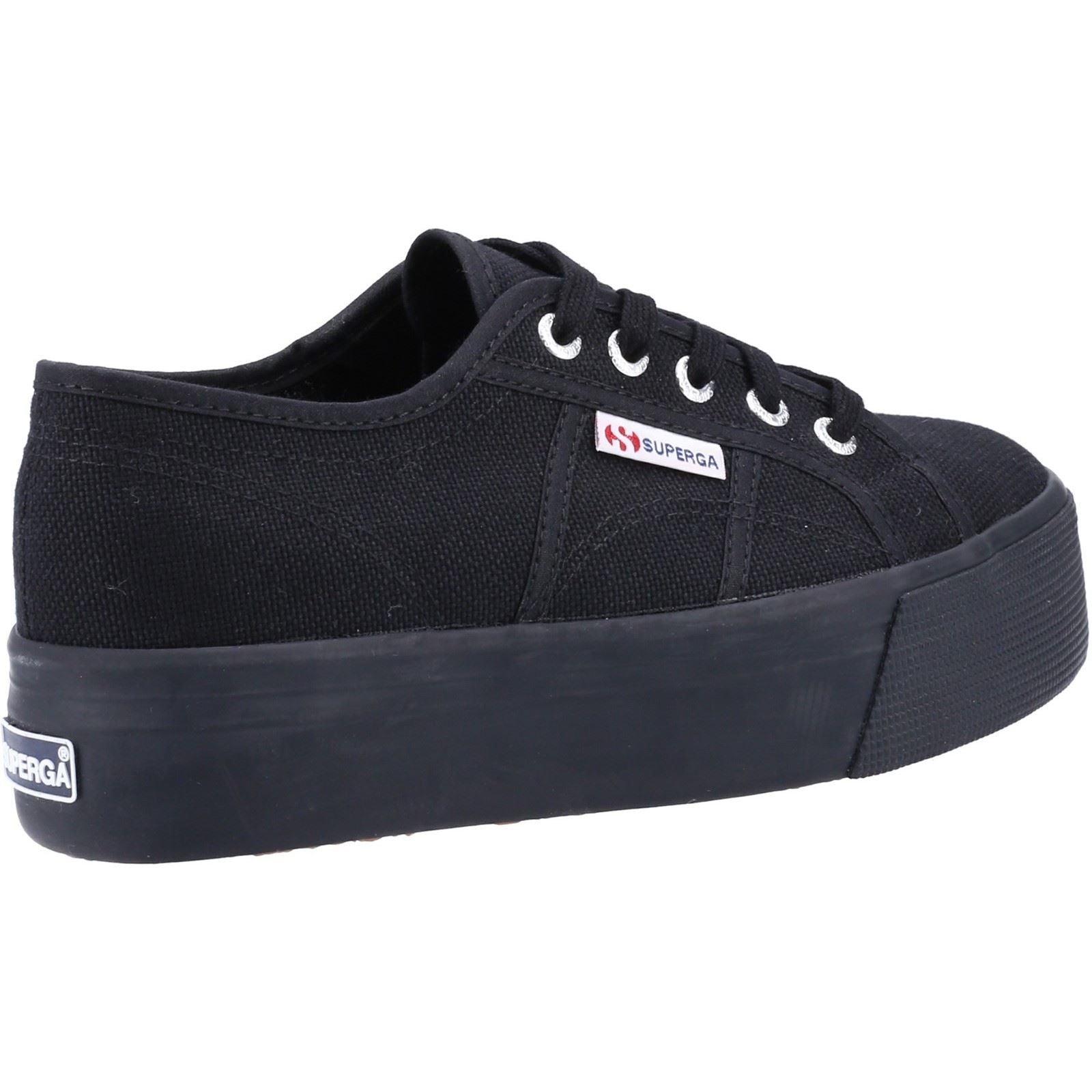 Superga 2790 Linea Up And Down 100% Baumwoll-Damenvollschwarze Turnschuhe