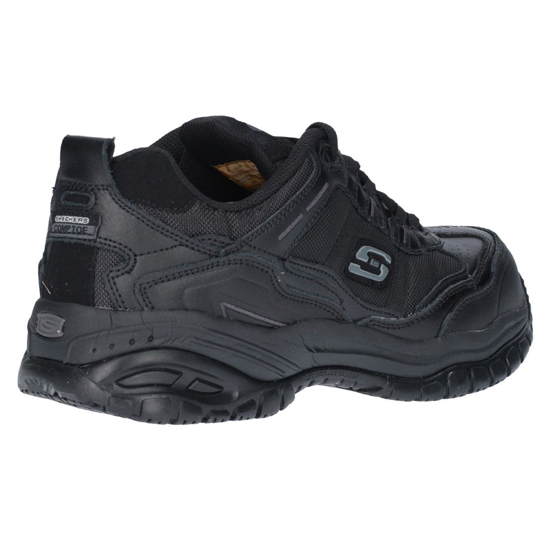 Skechers Workwear Soft Stride - Grinnell Wildleder Herren Schwarz Sicherheits-Sneaker