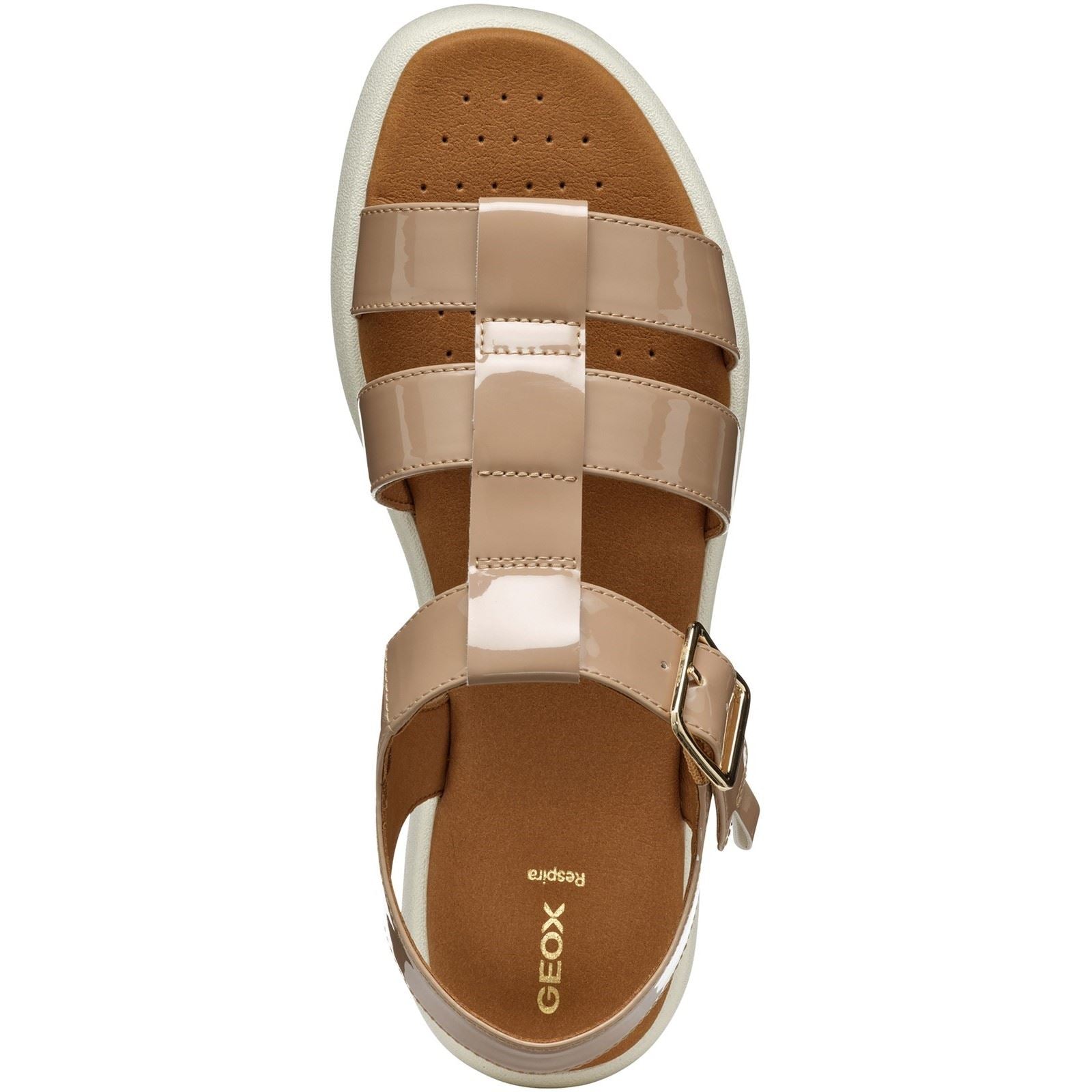 Geox D CAMALEI Synthetische Polyurethan Damen Caramel Sandalen