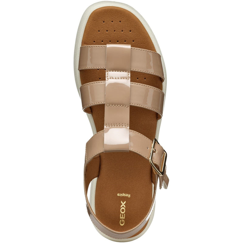 Geox D CAMALEI Synthetische Polyurethan Damen Caramel Sandalen