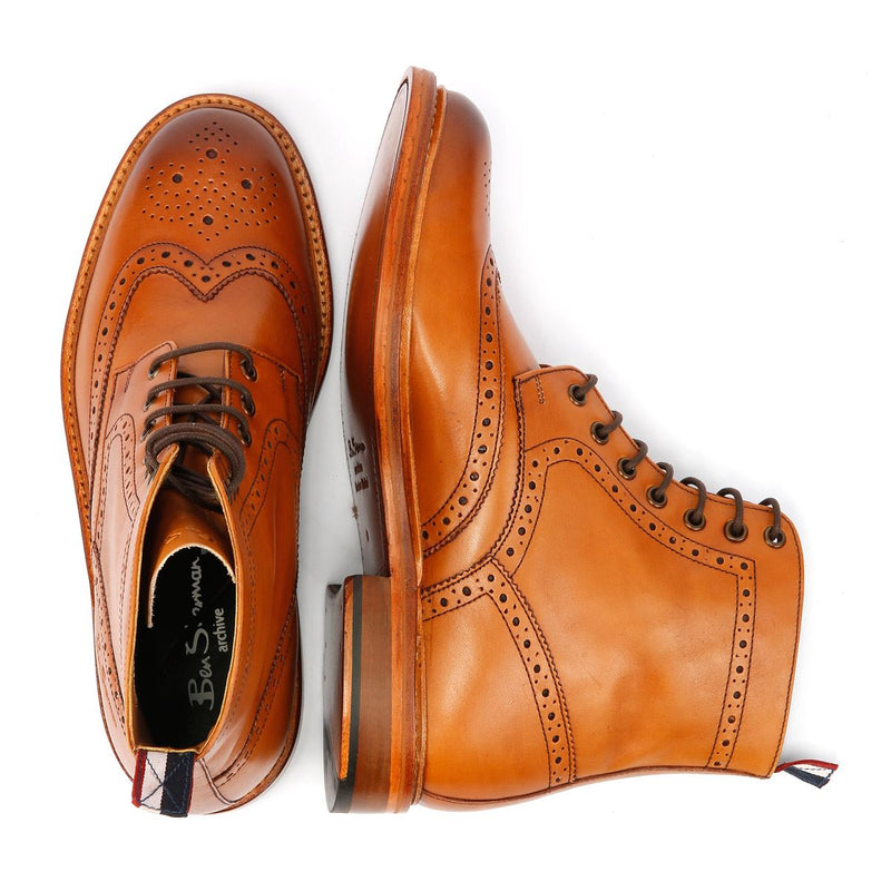 Ben Sherman Arthur Braune Herrenstiefel Aus Leder