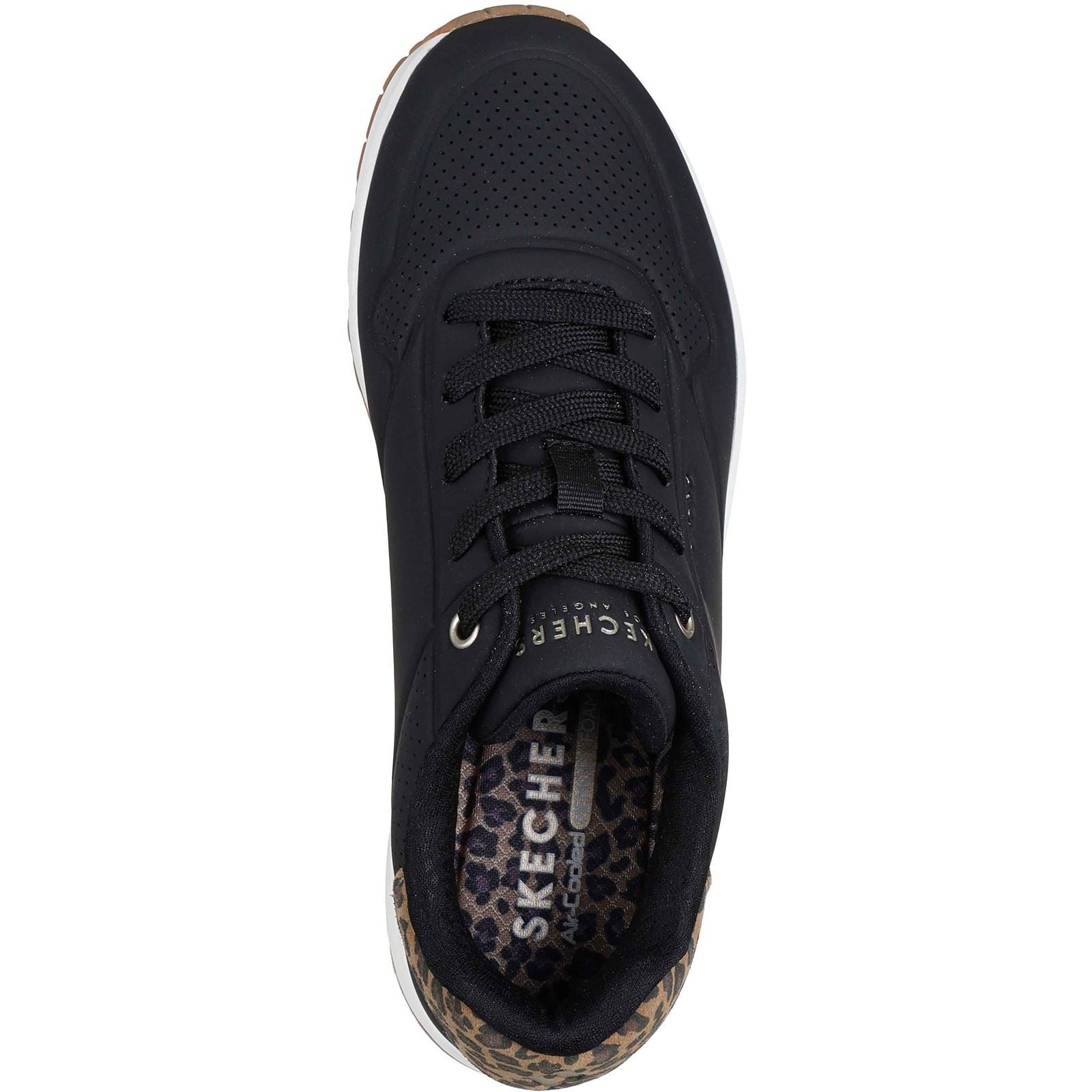 Skechers UNO - Jungle Nite Polyurethan Frauen Schwarz/Leopard Sneakers