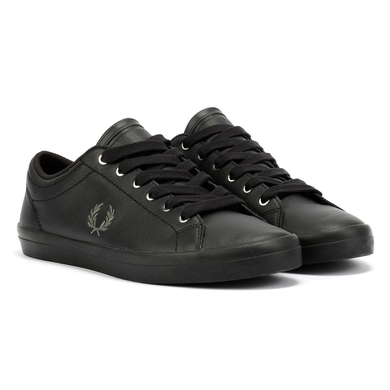 Fred Perry Baseline Herren Schwarz Leder Sneaker