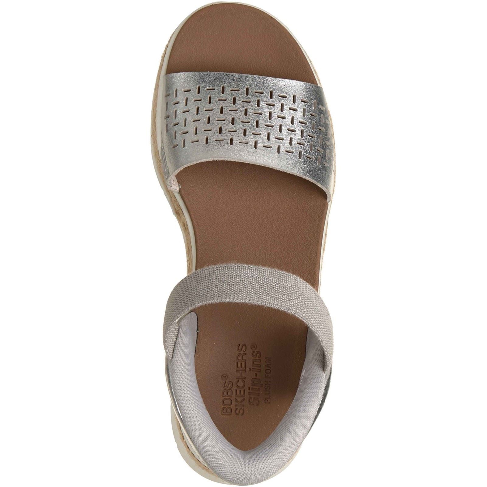 Skechers BOBS Sun Ray Damen Silberne Sandalen