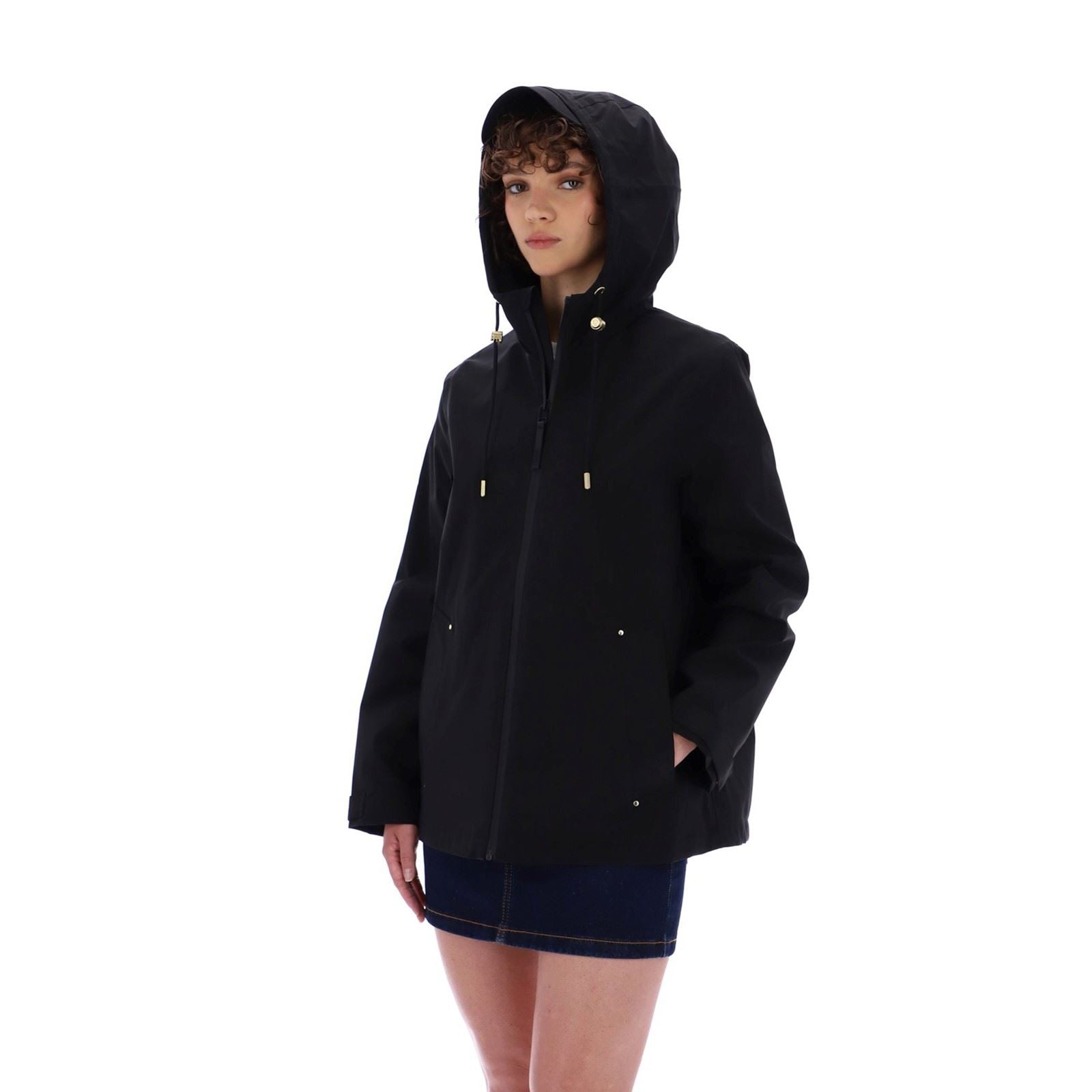 Hunter Original Lightweight Waterproof Damen Schwarze Regenjacke