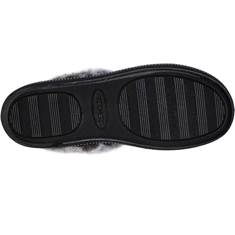 Skechers Cozy Campfire Fresh Toast Textil Damen Hausschuhe In Schwarz