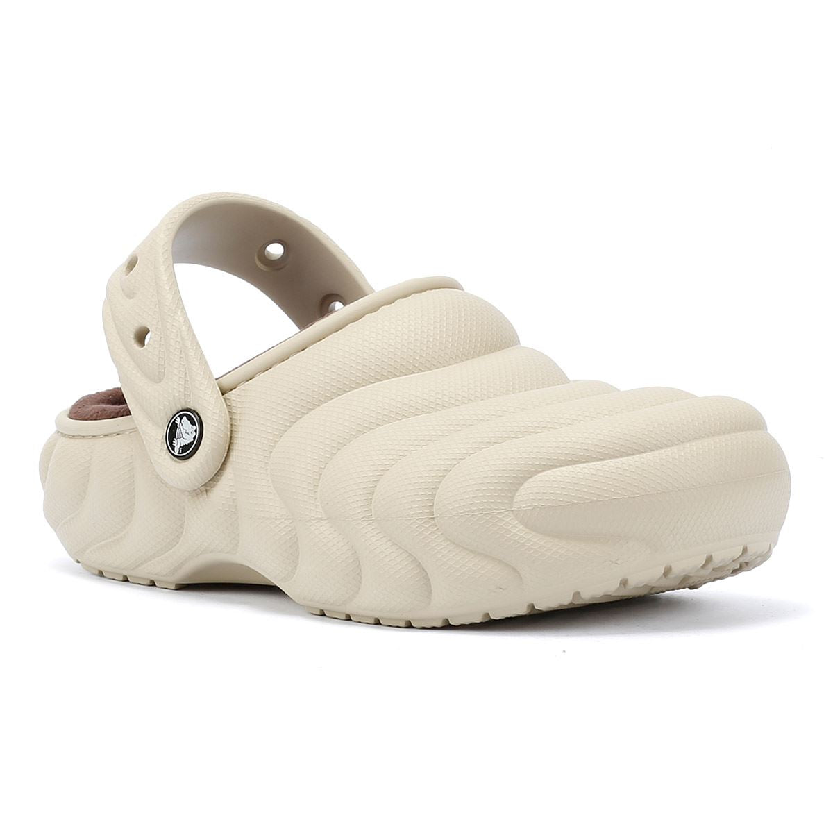 Crocs Classic Lined Overpuff Damen Beige Schuhe