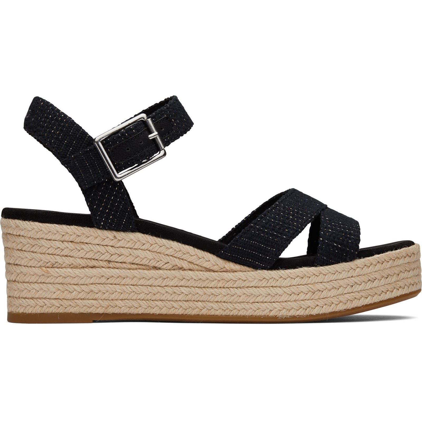 TOMS Audrey Damen Schwarze Keilabsätze