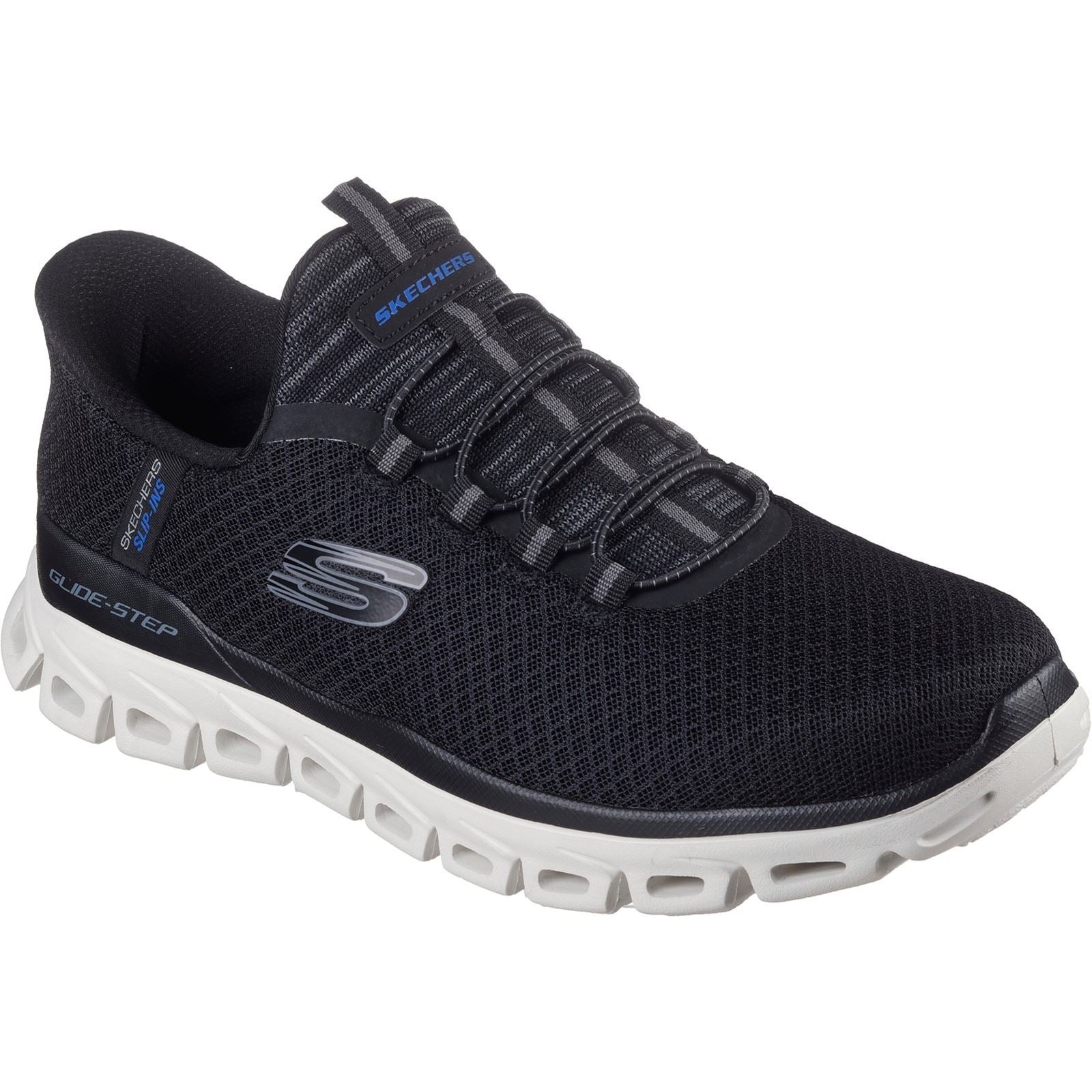 Skechers Glide-Step Noxus Textile Herrenschwarze Sneakers
