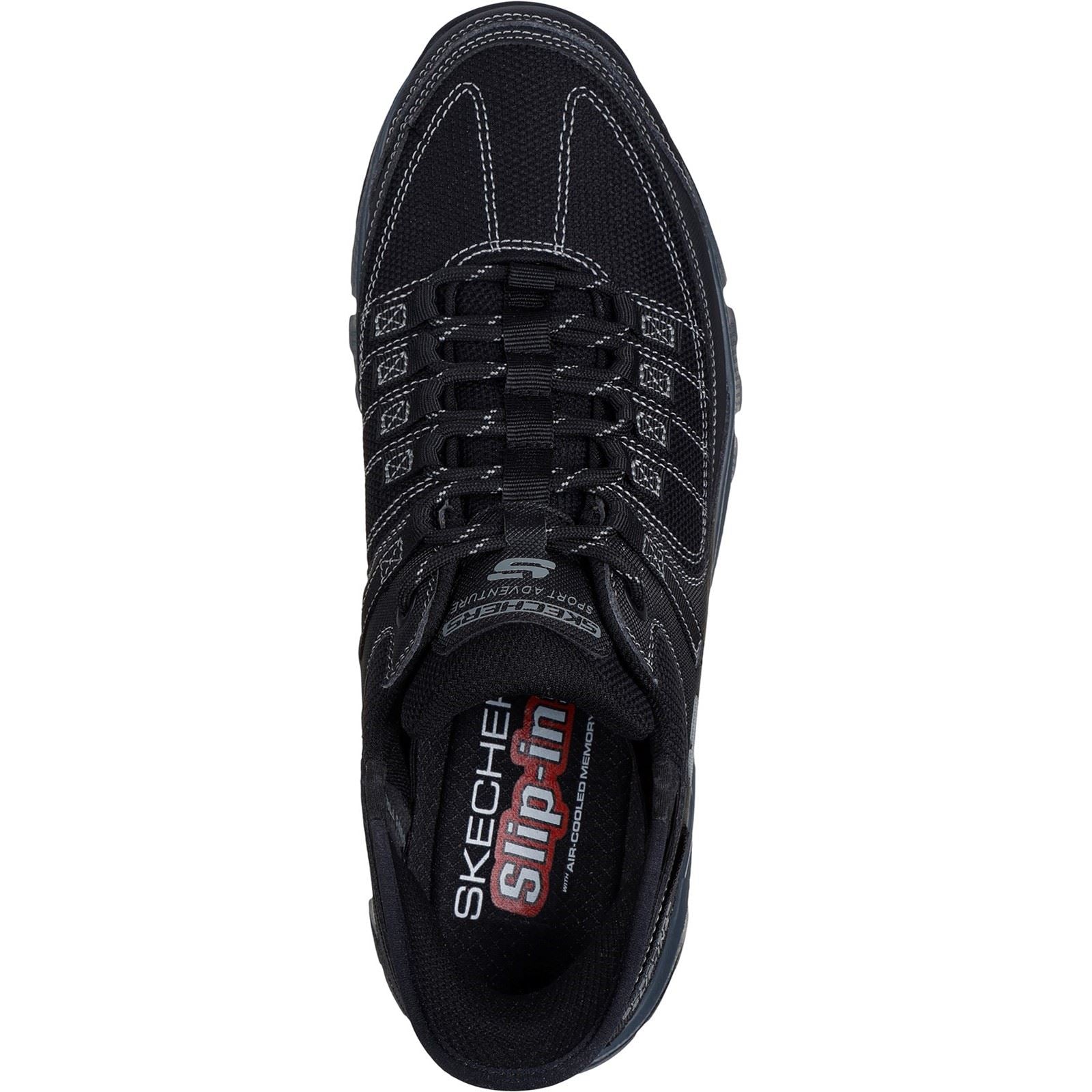 Skechers Summits AT Synthetische Herren-Wanderstiefel In Schwarz/Anthrazit.