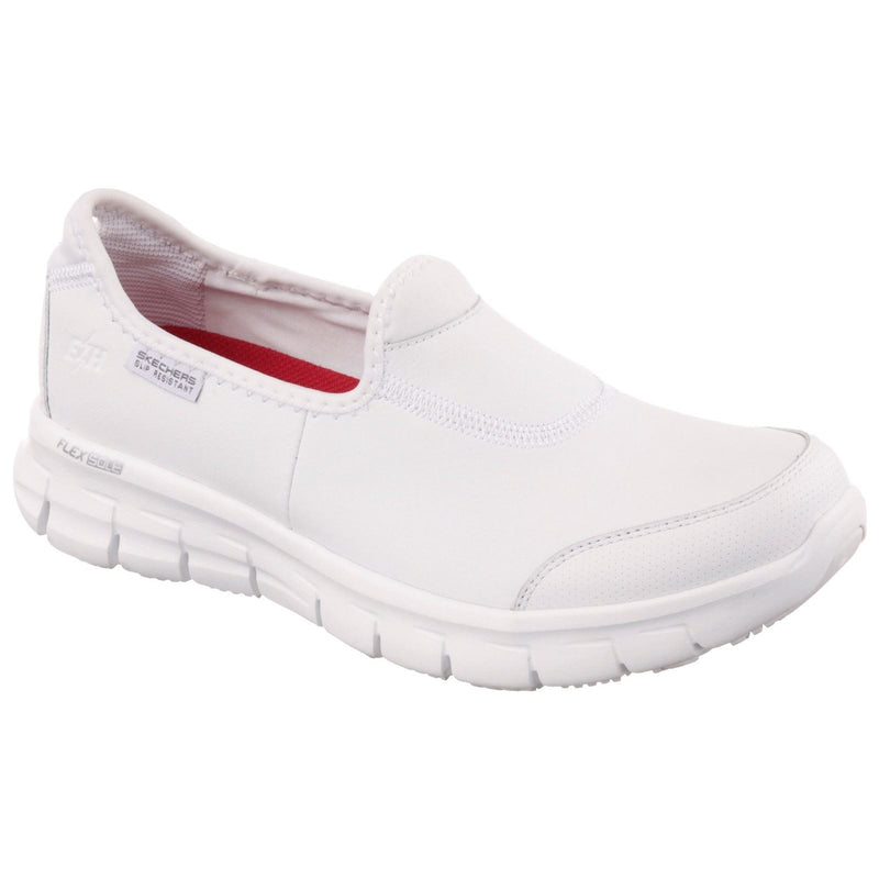 Skechers Workwear Sure Track Damen Sneaker Aus Weißem Leder