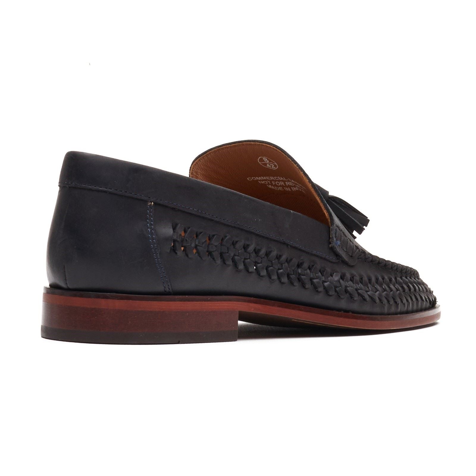 Base London Bracken Loafer Leder Herren Marineblaue Slipper