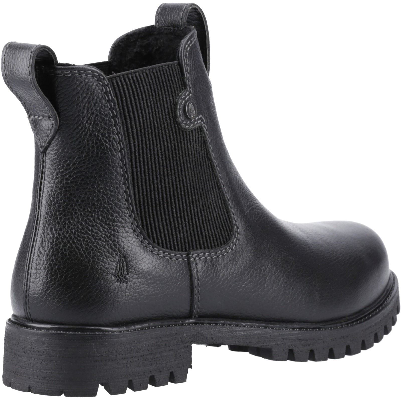 Hush Puppies Wynter Damen Chelsea Stiefel aus schwarzem Leder