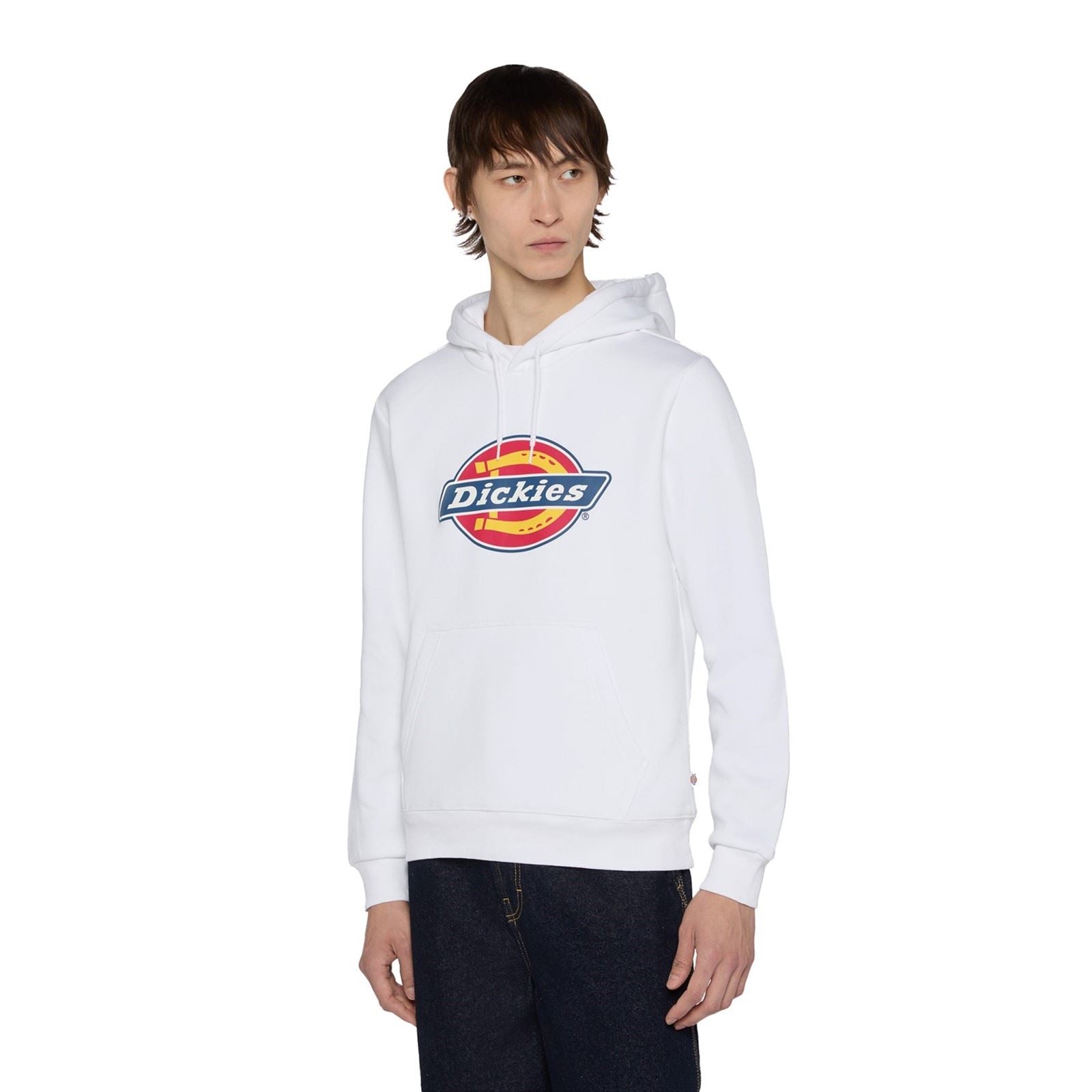Dickies Icon Logo Polyester Unisex Erwachsene Weißes Kapuzensweatshirt