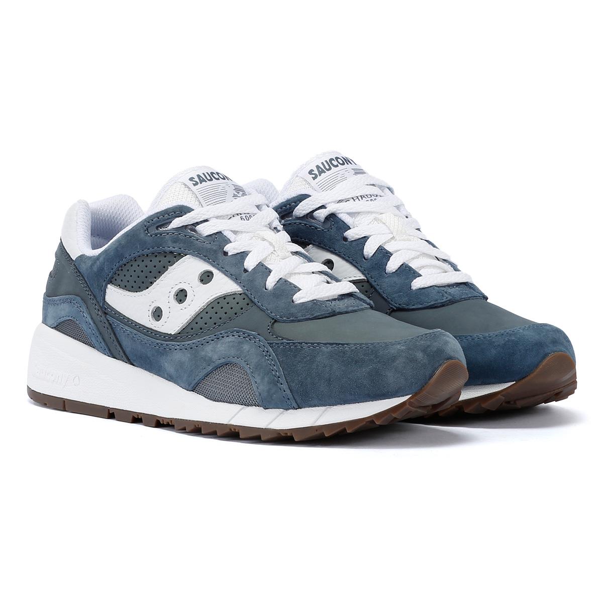 Saucony Shadow 6000 Marineblau/Weiße Wildleder-Sneakers