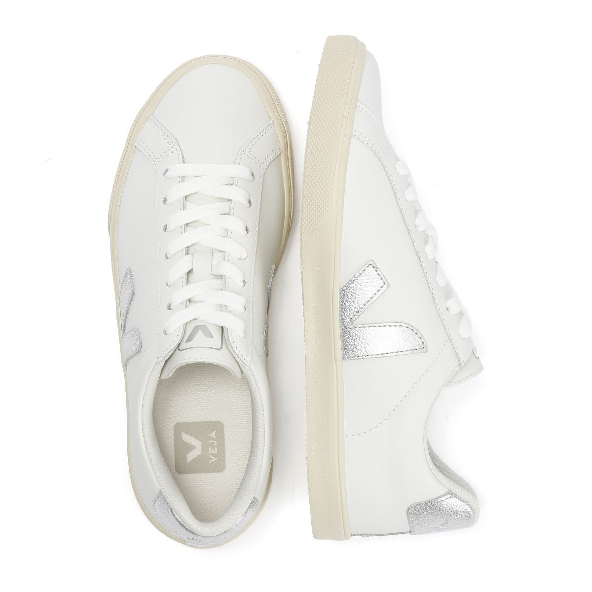Veja Esplar Leder Damen Weiße Sneakers