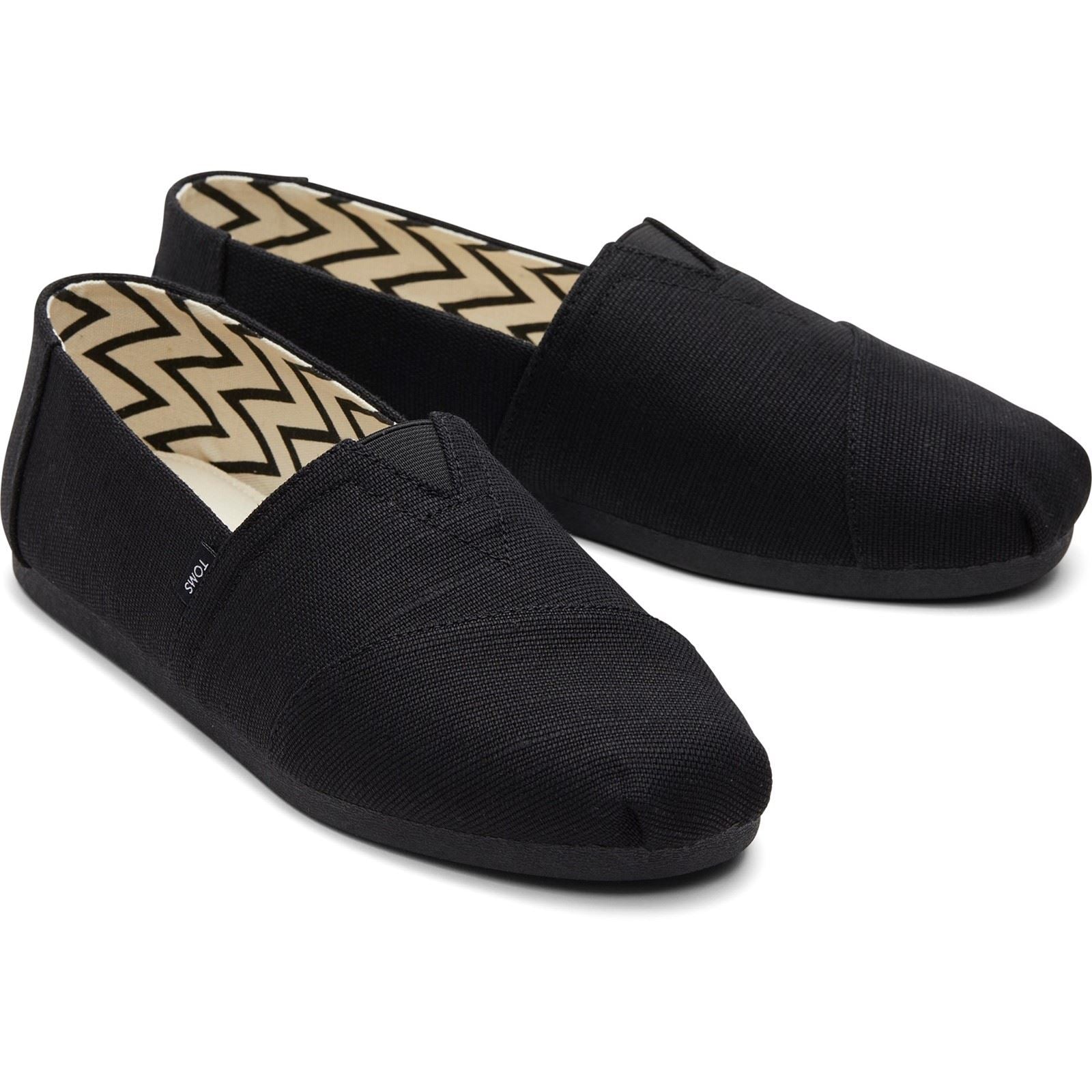 TOMS Alpargata Classic Baumwoll Herren Schwarze Espadrilles