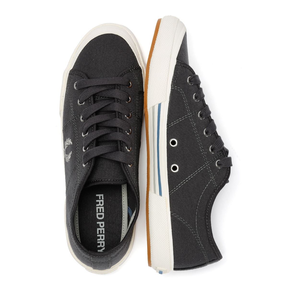 Fred Perry B708 Vintage Tennis Canvas Herren Graue Sneaker