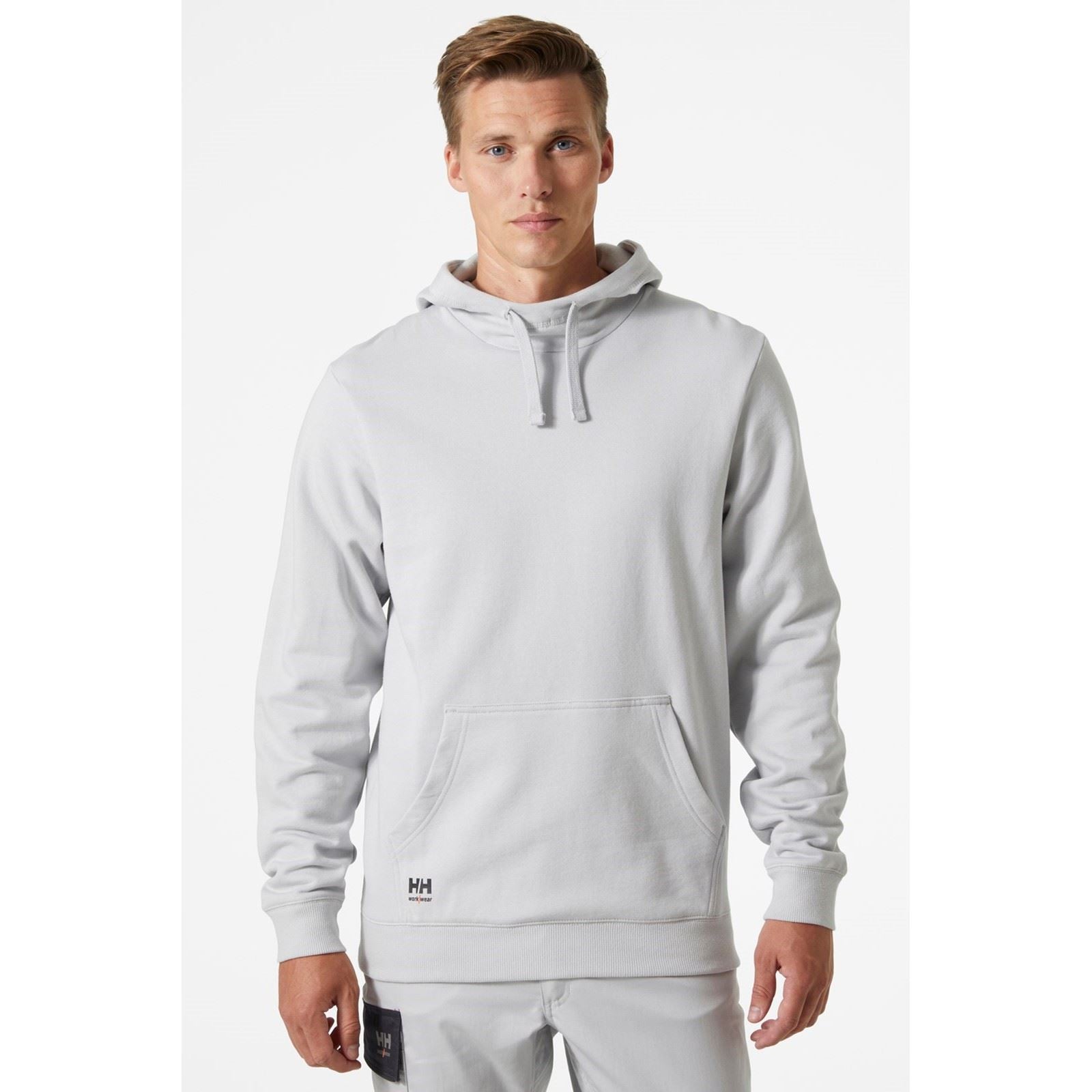 Helly Hansen Workwear Classic Baumwoll Herren Graues Kapuzensweatshirt