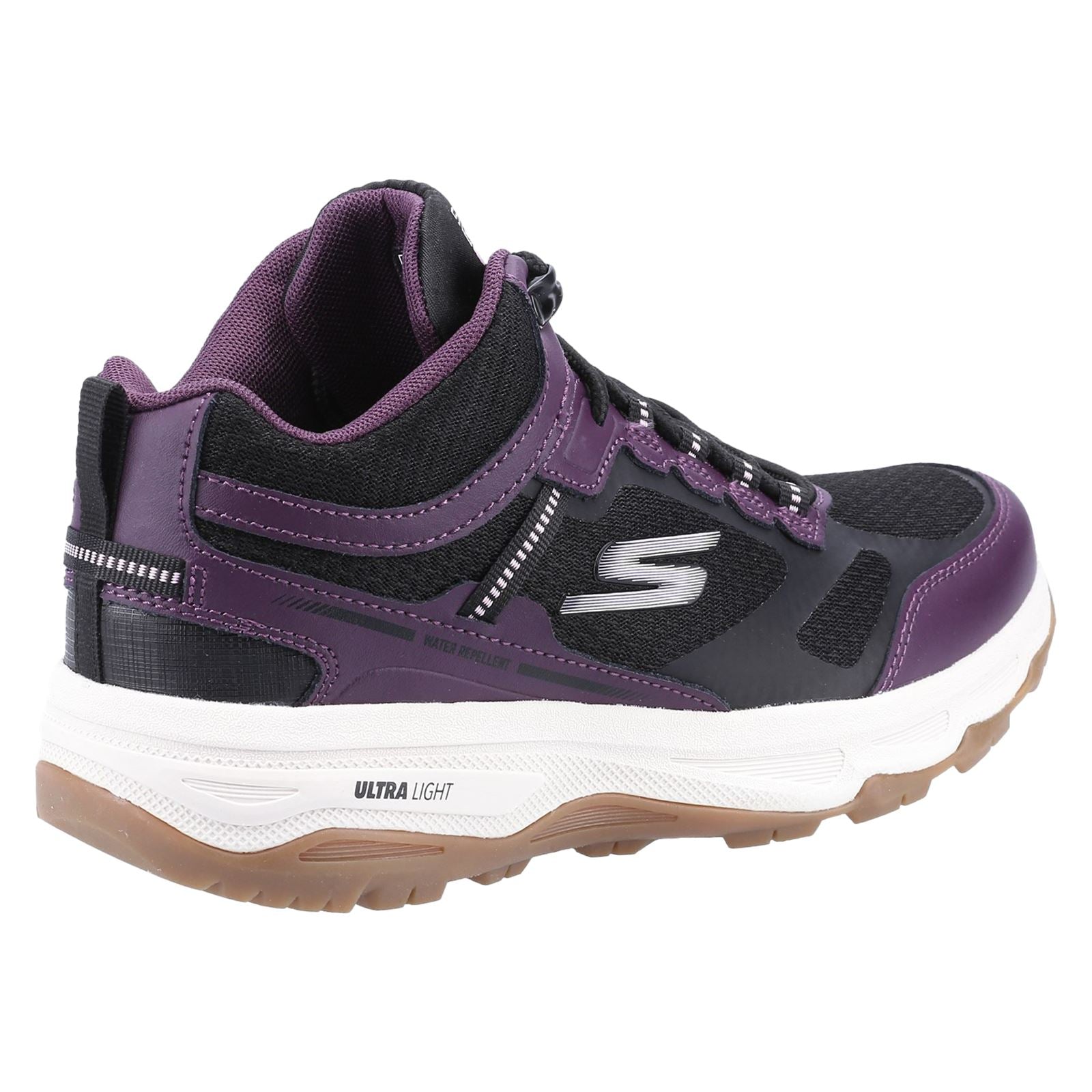Skechers Go Run Trail Altitude Leder Damen Sneaker In Schwarz/Lila