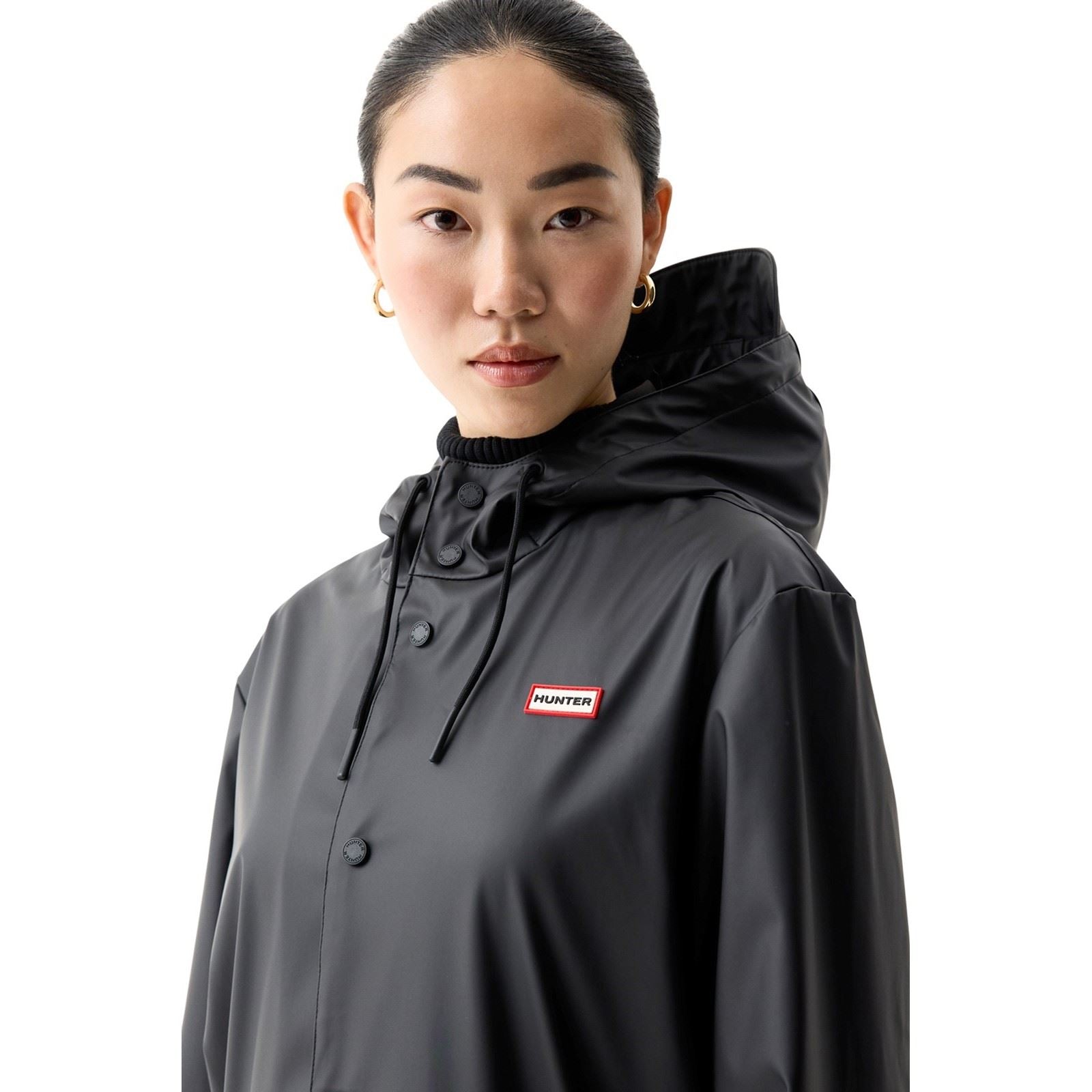 Hunter Jo Parka Unisex-Erwachsene Schwarze Regenjacke