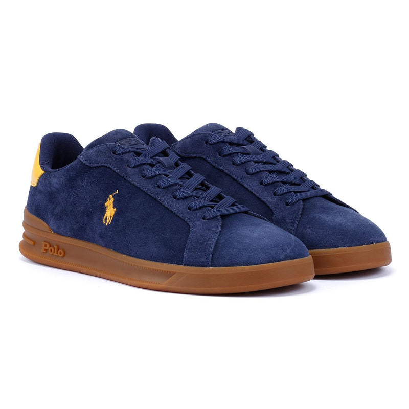 Ralph Lauren Heritage Court II Herren Sneaker Aus Blauem Wildleder