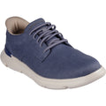 Skechers Garza Clive Herren Schnürschuhe Aus Blauer Baumwolle