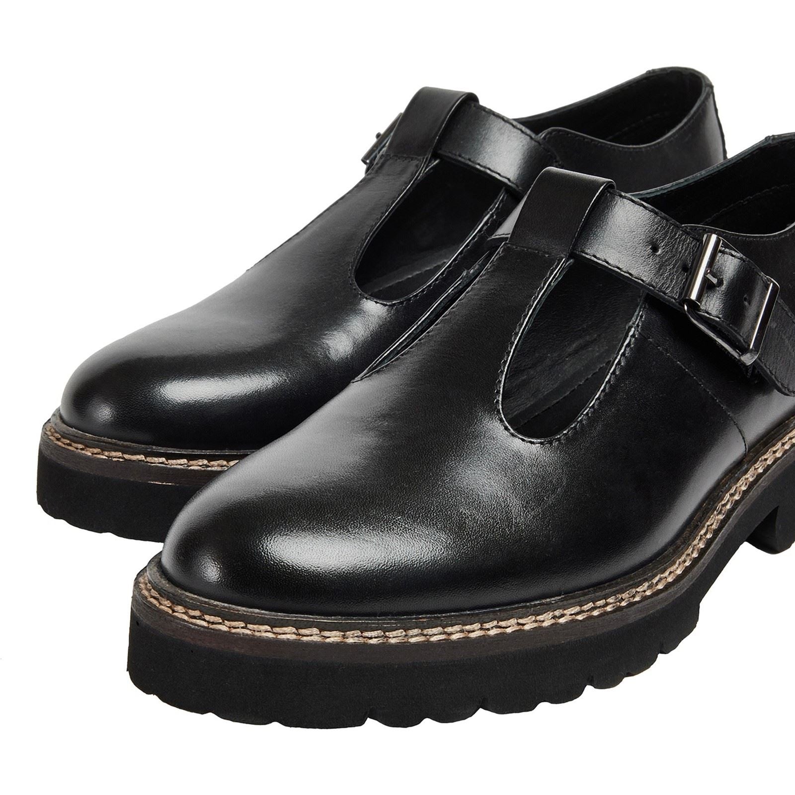 Pod Kylee Leder Damen Schwarze Farbe Schuhe