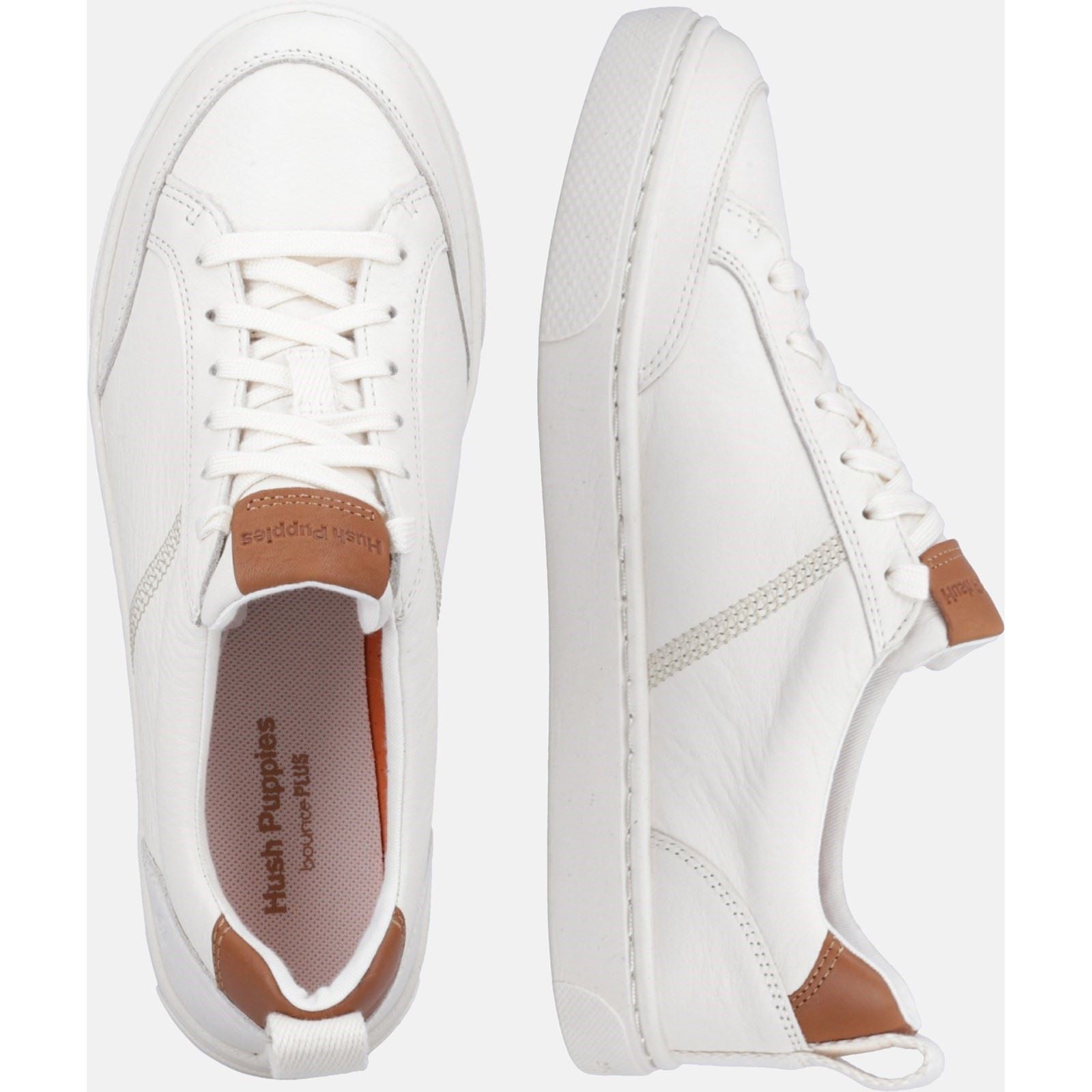 Hush Puppies The Good Low Top Weiße Ledersneaker Für Herren