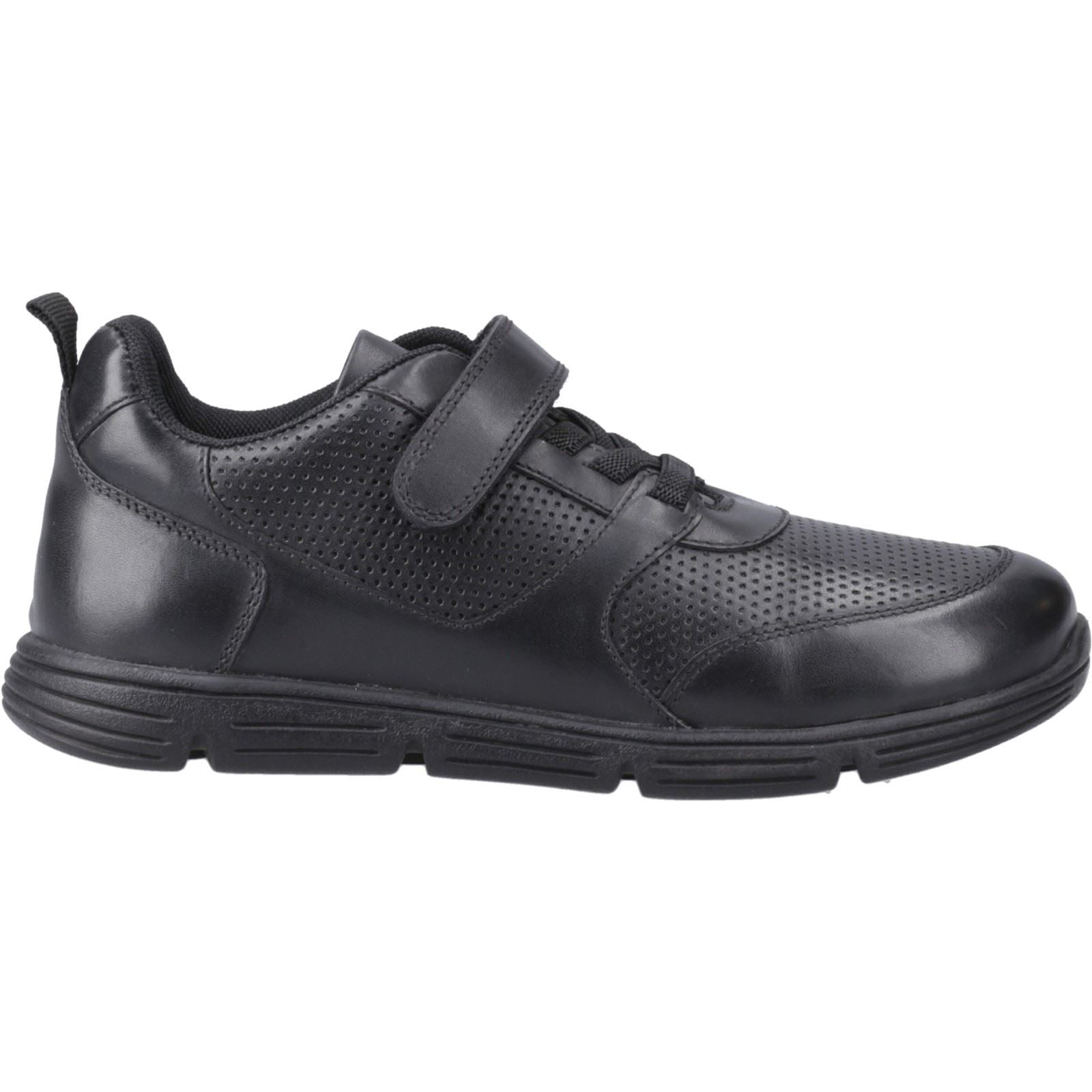 Hush Puppies Alfie Bungee Snr Lederschuhe Für Jungen In Schwarz