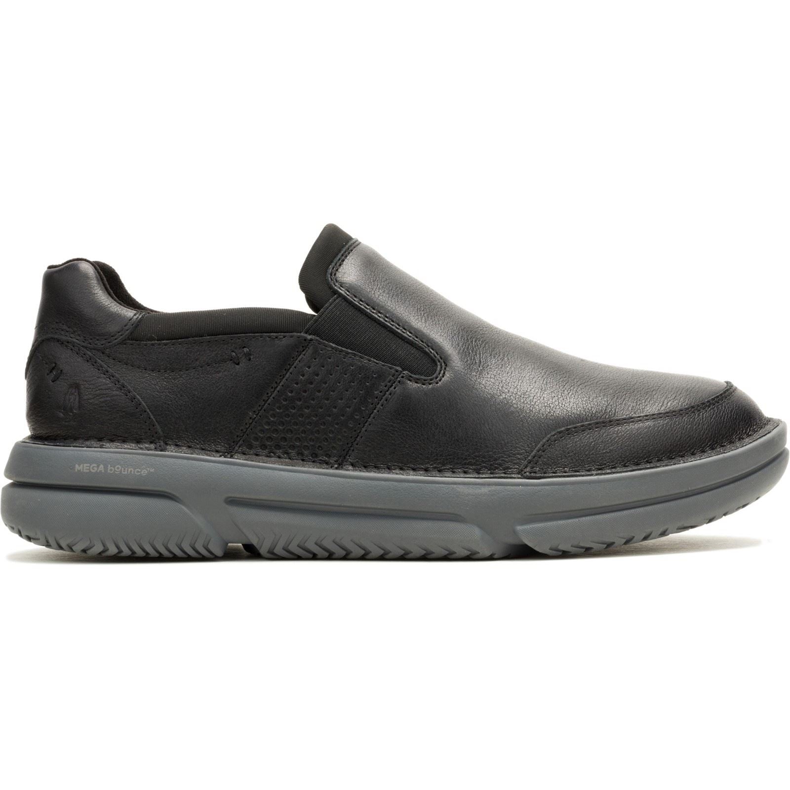 Hush Puppies Baylor Herrenschwarze Lederslipper