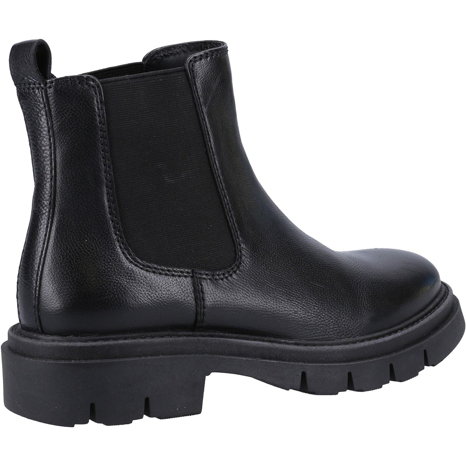 Hush Puppies Raya Chelsea Damenlederstiefel In Schwarz