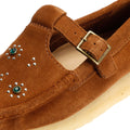 Clarks Originals Wallabee T Bar Damen Wildlederschuhe In Braun