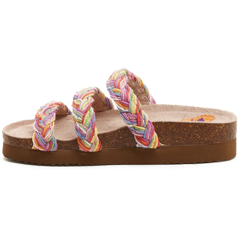 Rocket Dog Ashley String Braid Baumwoll Damen Regenbogen Sandalen