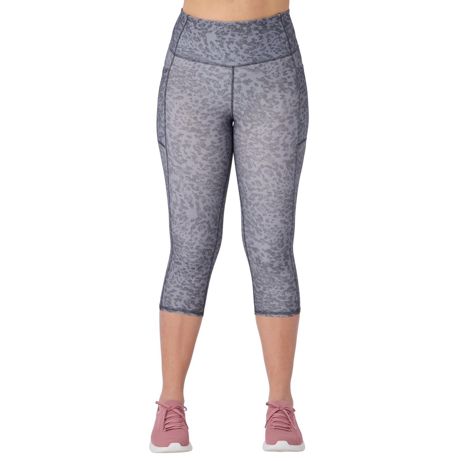 Skechers Goflex Printed Capri Damen Schwarze Sportleggings