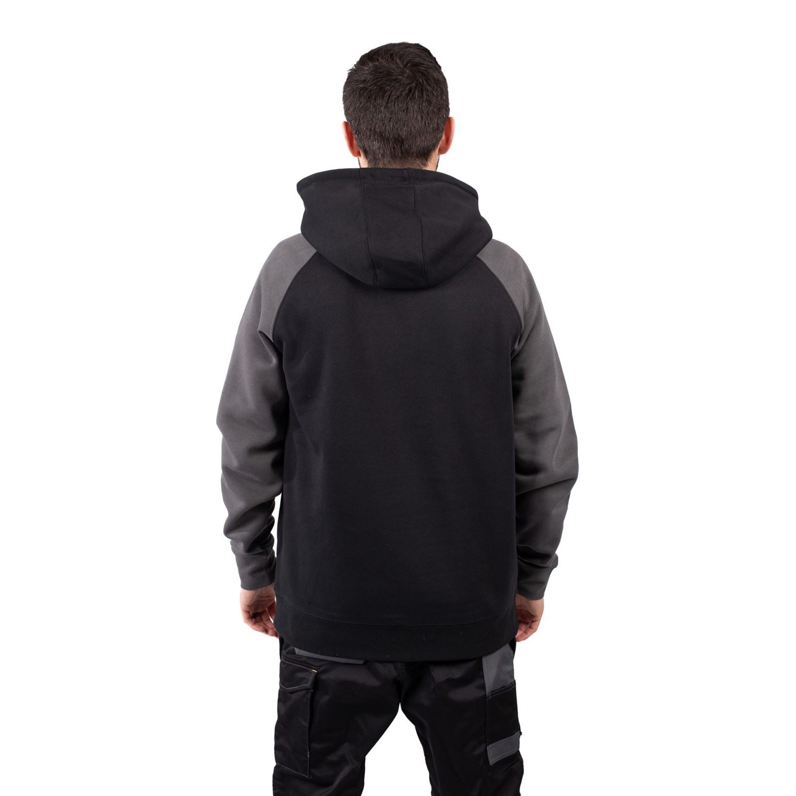 Caterpillar Raglan Baumwolle Herren Schwarzes Kapuzensweatshirt