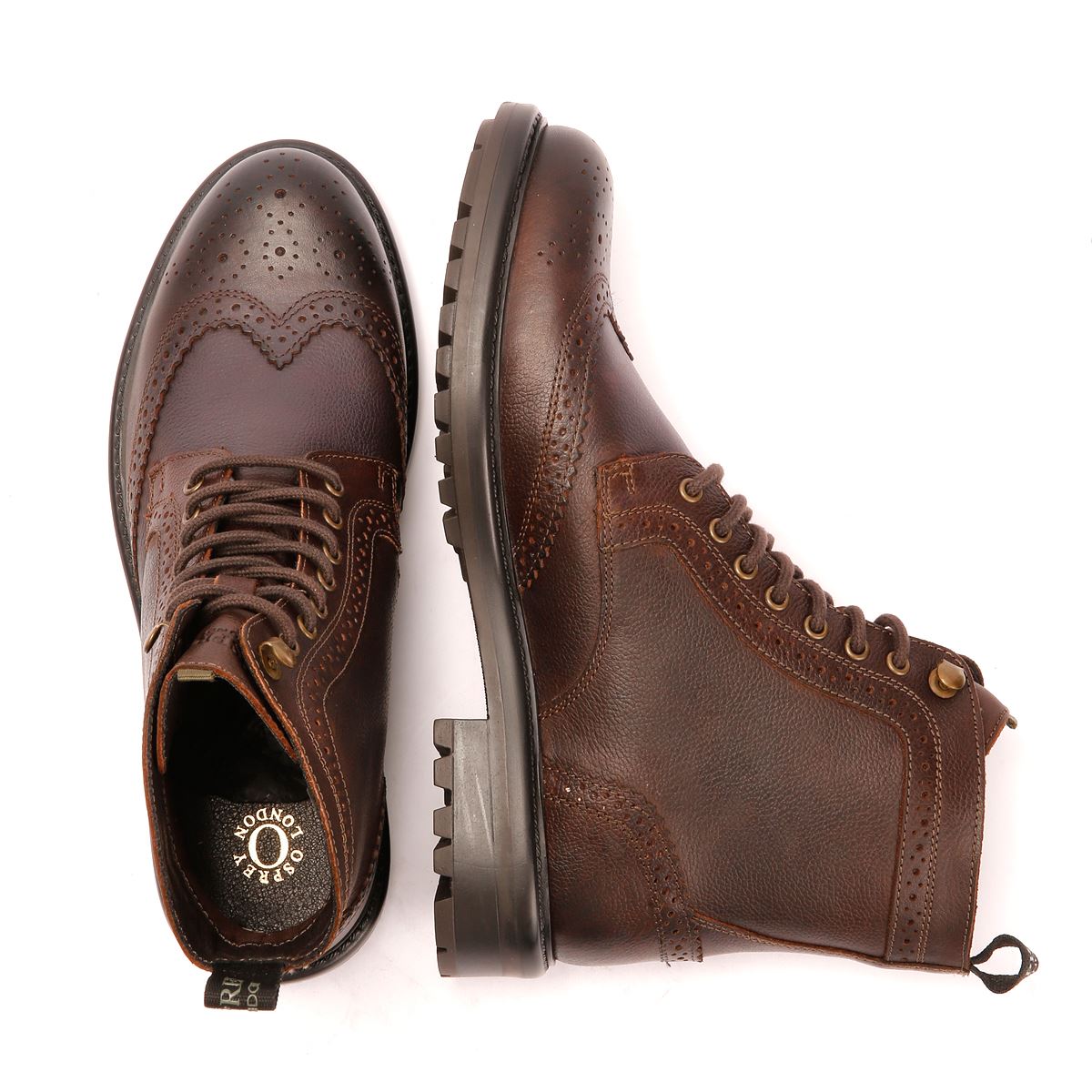 Osprey London The Professor Leder Herren Braune Stiefel