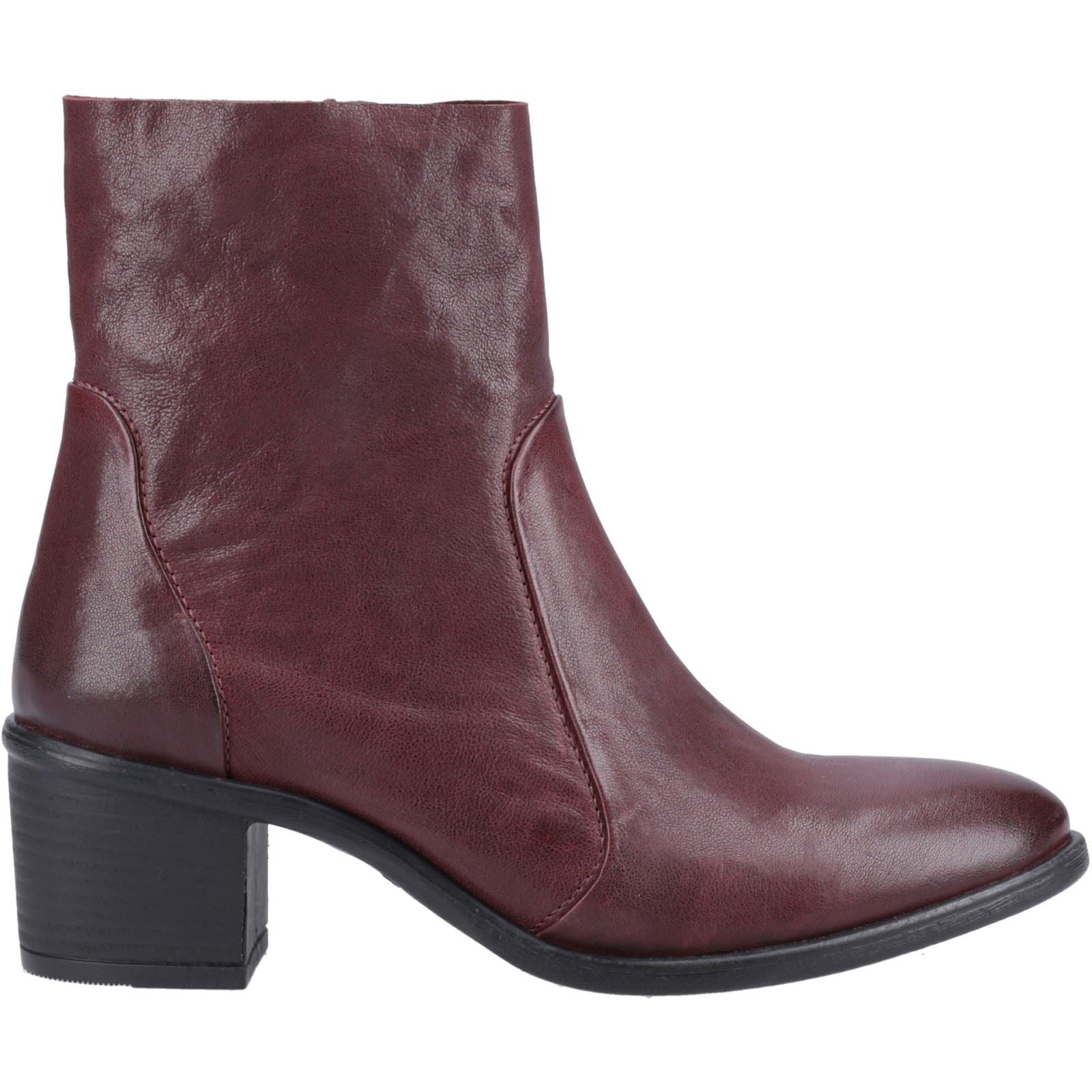 Hush Puppies Winona Damen Stiefel aus Leder in Pflaumenfarbe