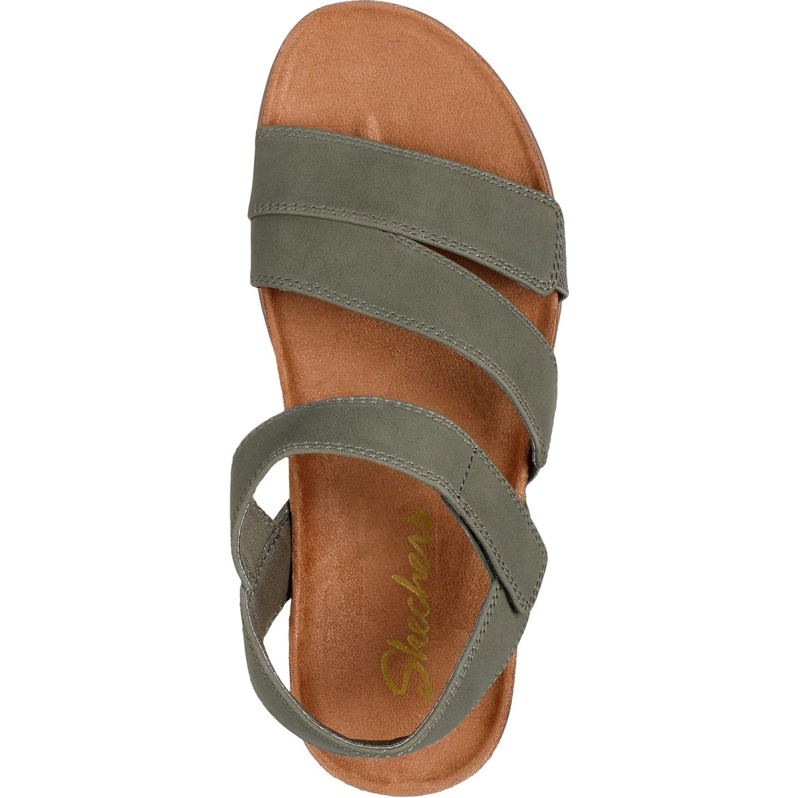 Skechers Lifted Comfort Polyurethan Damen Oliven Sandalen