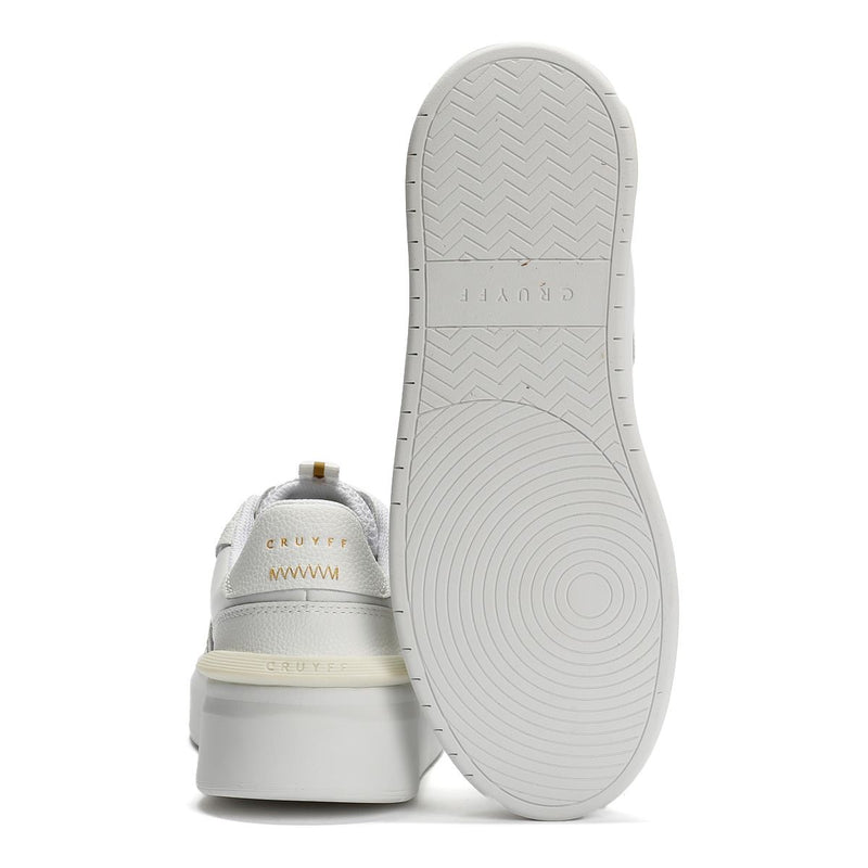 Cruyff Endorsed Tennis Leder Herren Weiße Sneakers