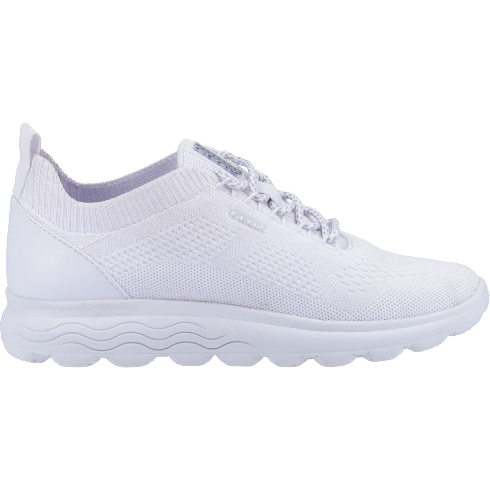 Geox D Spherica A Leder Damen Weiße Turnschuhe