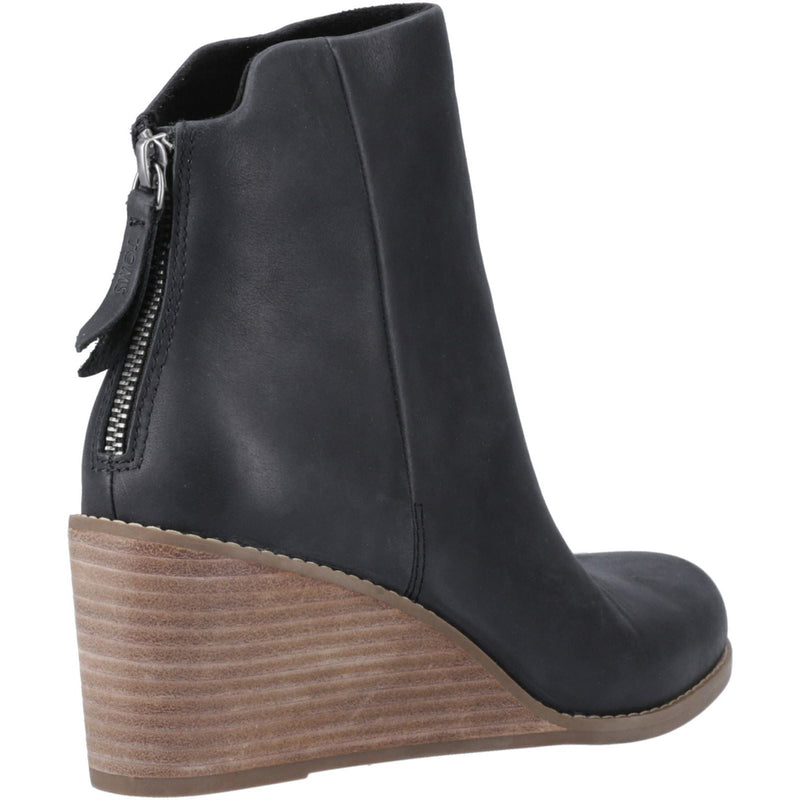 TOMS Casey Leder Damen Schwarze Stiefel