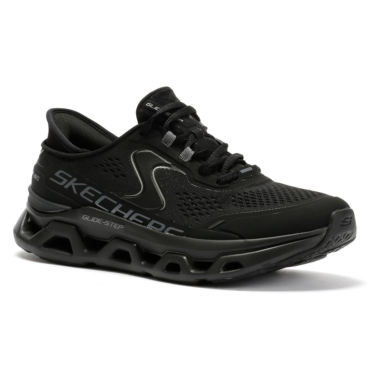 Skechers Slip-Ins Glide Step Altus Mesh Damen Schwarze Turnschuhe
