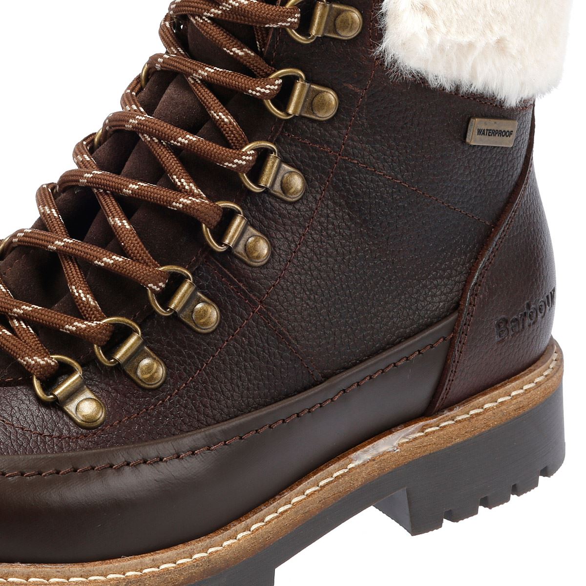 Barbour Woodside Hiker Damenstiefel Aus Braunem Leder